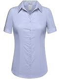 FPT Womens Short Sleeve Collar Button Down Shirt