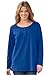 Women's Plus Size T-Shirt, Perfect, With Long Sleeves, Henley Neck
