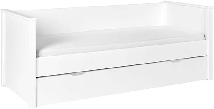 Cameretta Ragazzi Divano Letto Con Doghe In Legno 2 Telaio Letto Per Bambini Con Funzione Estraibile Bianco Emma 160x80 2 Materassi Casa E Cucina Mygadget My