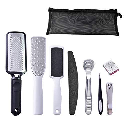 Aviat 8Pcs Portable Professional Manicure Pedicure Set Stainless Steel Nail Bag Kit Antibacterial Removal Beauty Tools Set