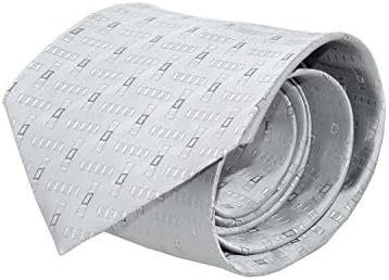 Tie man classic LANCETTI grey 100% silk with fancy B406