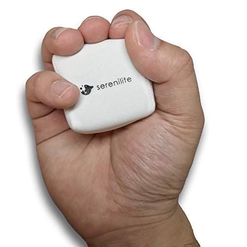 Serenilite Hand Therapy Stress Ball - Optimal Stress Relief - Great for Hand Exercises and Strengthening (White)