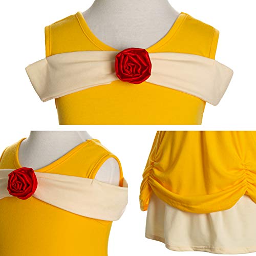 Princess Belle Costume Dress Up Outfits for Infant Toddler Girls/Yellow Easter Birthday Dresses 12-24Months
