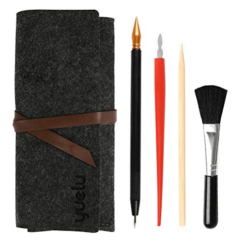YOTINO 14 Pcs Scratch Tools, Scratch Art Tools Set with Bamboo Sticks Scraper Repair Scratch Pen Black Brush for for Adult Kids Painting Art - Thumbnail 2