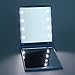 LED Lighted Travel Makeup Mirror, 8 Light Portable Hand Held Folding Vanity Mirror, Small Purse Double-sided Mirror Illuminated Cosmetic Mirror, Blue