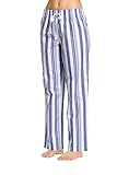 CYZ Women's 100% Cotton Woven Sleep Pajama Pants-IndigoStripe-M
