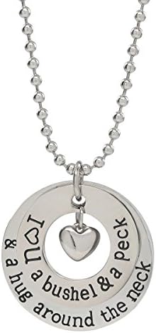 'I Love You a bushel & a peck & a hug around the neck' Pendant Necklace