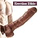 9.6 Inch Huge Realistic Dildo with Strong Suction Cup, Big Fake Penis Bendable Bodysafe Liquid Silicone Dong, Fondlove G-spot Dildos for Vagina and Anal Sex Toy
