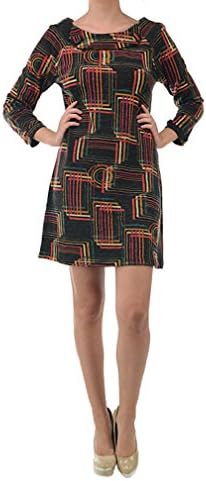 Aryeh Women's Printed Sweater Dress (MEDIUM, Navy)
