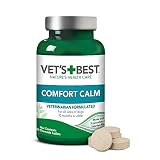 Vet's Best Comfort Calm Calming Dog Supplements | Dog Calming Aid | Promotes Relaxation and Balanced Behavior | 30 Chewable Tablets
