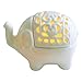 MyGift Decorative White Elephant Openwork Design Ceramic Tea Light Candleholder