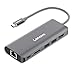 Lenovo USB C Hub, 6 in 1 USB C Adapter with Ethernet, 4K HDMI, USB C Power Delivery, 2 USB 3.0 Ports, SD Card Reader, Portable for The Mac Pro and Other Type C Laptops