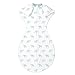 Amazing Baby Transitional Swaddle Sack with Arms Up Mitten Cuffs, Tiny Elephants, Blue, Medium, 3-6 Months (Parents’ Picks Award Winner)
