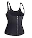 Gotoly Lumbar Back SUPPORTS, Waist Trainer Corset For Weight Loss Vest With Zip & Hook (XXXX-Large, Black(Tummy Tuck))