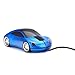 HDE Sports car Wired 3D Optical Mouse With Chrome Wheels for Computer PC Laptop (Blue)