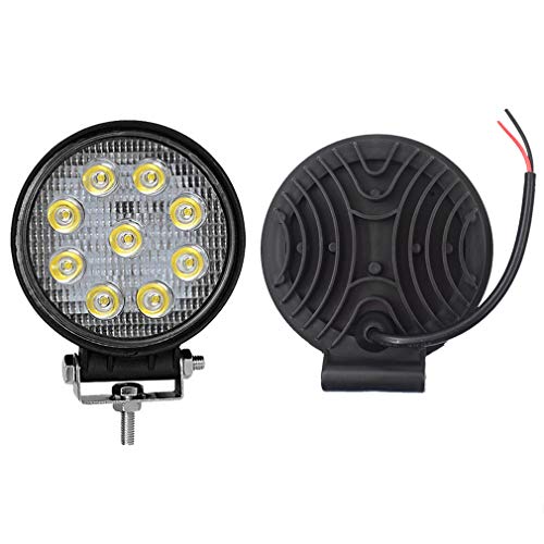 10x 4inch 27W Round LED Work Lights Pod SPOT Beam Offroad Fog Driving Light 12V for Off Road Vehicles, SUV, Trucks, UTE, ATV, Engineering Vehicles