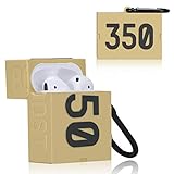 Joyleop(Yellow Shoebox) Compatible with Airpods 1/2 Case Cover,3D Cute Luxury Funny Fun, Silicone Airpod Stylish Chic Character Keychain Skin,Girls Boys Teens Men,Cases for Air pods 1& 2
