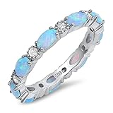 CHOOSE YOUR COLOR Sterling Silver Eternity Ring