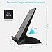 Pansonite QI Wireless Charger, Fast Wireless Charging Pad Stand for iPhone X/8/8 Plus,Nexus 4/5/6/7, Samsung S8/S8+/S7/S7 Edge/S6/S6 Edge+/Note 5 and Other Qi-Enabled Devices (Black)