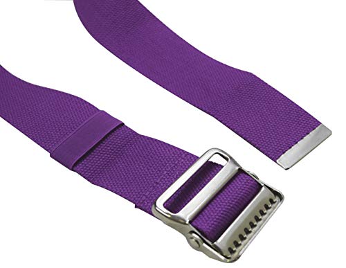 LiftAid Walking Gait Belt and Patient Transfer with Metal Buckle and Belt Loop Holder for Nurse, Caregiver, Physical Therapist (Purple, 60") - Thumbnail 2
