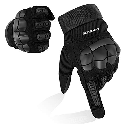OBOSOE Tactical Gloves, Hard Knuckle Gloves Army Military Heavy Duty Gloves Touch Screen Full Finger Outdoor Gloves Motorcycle Riding Motorbike Airsoft Paintball Combat Hunting Hiking-L - Thumbnail 7