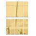 ZJCilected Set of 10 3D Rectangle Mirror Wall Stickers DIY Acrylic Home Decor Decal, Gold