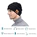 Pococina Upgraded 4.2 Bluetooth Beanie Music Hat Winter Knit Hat Cap Wireless Headphone Musical Speaker Beanie Hat as Christmas Birthday Gifts for Men Women Teen Girls Boys, Built-in Mic - 014 Black