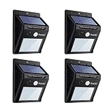 kwsdo,Solar Motion Sensor Light Outdoor, Wireless LED Solar Lights, Waterproof Security Lights for Garden, Yard, Wall, Outdoor Gate with Motion Activated Auto On/Off (4 Packs)