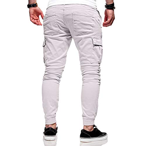 iYBUIA Men's Jogger Pants in Basic Solid Colors and Stretch Twill Fabric