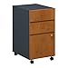 Bush Business Furniture WC57453PSU Series A 3 Drawer Mobile File Cabinet, Natural Cherry/Slate