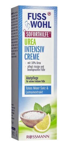 Urea Intensive Cream Instant Aid Foot Care with Sea Salt Acute Care for Extremely Dry Feet with 10% Urea 75 ml