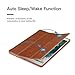 iVAPO iPad Pro 10.5 Case Pencil Holder Auto Sleep Wake Smart Case Vintage Leather Folio Tri-fold Stand Cover for iPad Pro 10.5 inch 2017 Brown PU Leather