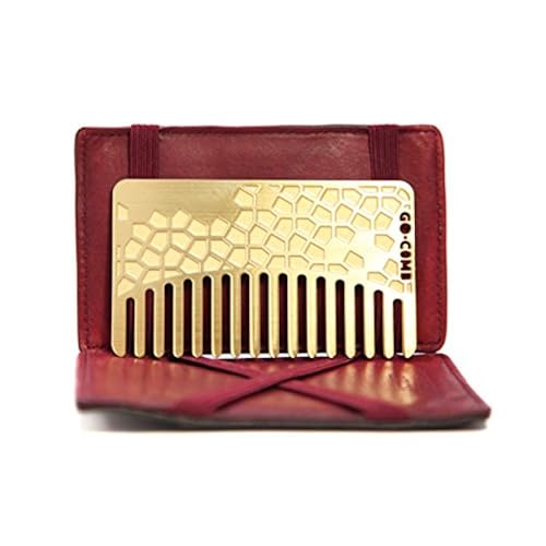 Go-Comb + Mirror - Brass Tile Hair Comb + Mirror - Fit For Your Wallet Beauty & Personal Care, Hair Care, Styling Tools & Appliances, Hair Combs