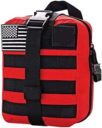 [2020 Upgrade] Medical Reinforcement First Assist Package Out of doors Tactical Gear Molle Pouch First Assist Provides Mountain climbing Backpack Security Set for Boat Automotive （purple）