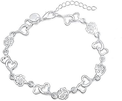 Bsjmlxg Bracelet for Women - Rose Chain Bracelets Jewelry - Fashion Simple - Wrist Comfort -Weddings Parties Gifts