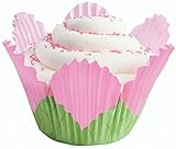 Wilton Petal Shaped Baking Cups, 24-Pack, Pink