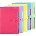 5 Pieces Expanding File Folders with 5 Pockets Plastic Organizer A4 Letter Size Multicolored for School and Office
