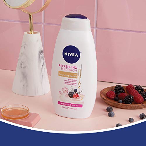 NIVEA Wild Berries and Hibiscus Refreshing Body Wash with Nourishing