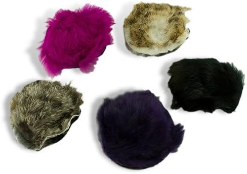 Haute Dauge Small Flat Round Rabbit Fur Squeaker
