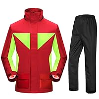 FGHYYE Waterproof Rain Jacket Jacket Hooded Outdoor Riding Motorcycle Waterproof Raincoat Suit Unisex