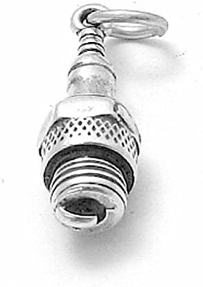 Sandra Creative Design Silver-tone Spark Plug Charm