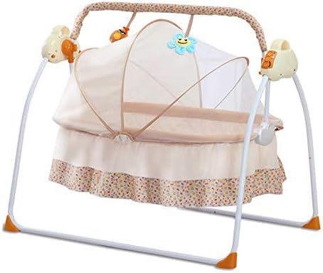 MUYINGBAY Electric Big Auto-Swing Bed Baby Cradle Safe Crib Infant Rocker Cot Mat Electric Baby Portable Bassinet Cradle Rocking Sleeping