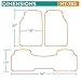 BDK All Weather Black Vinyl Non-slip Trimmable Truck SUV Van Floor Mats 4 pcs - GRAY