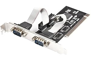 axGear Serial PCI Controller Card DB9 Com Port Adapter 2 Ports RS-232 DB9