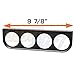 GlowShift Universal Black Quad Gauge Mounting Bracket Pod - Fits Any Make/Model - Mounts (4) 2-1/16