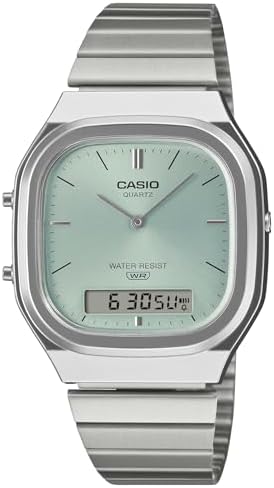 Amazon.com: Casio Vintage Matte Orange Dial Stainless Steel Analog