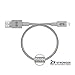 PureGear USB A to Lightning Cable, Braided Apple MFi Certified iPhone Charger Cable, iPhone Charging Cord for iPhone 11,Xs,XR,X,SE,8,7,6,5S, Metallic Space Gray (4 FT)