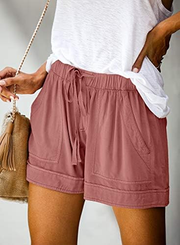 Dokotoo Womens Comfy Drawstring Casual Elastic Waist Pocketed Shorts 2 Dokotoo Womens Comfy Drawstring Casual Elastic Waist Pocketed Shorts