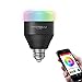 MIPOW E26 Bluetooth Smart LED Light Bulbs APP Group Controlled Dimmable Color Changing Decorative Christmas Party Lighting for iPhone, iPad and Android phones or tablets