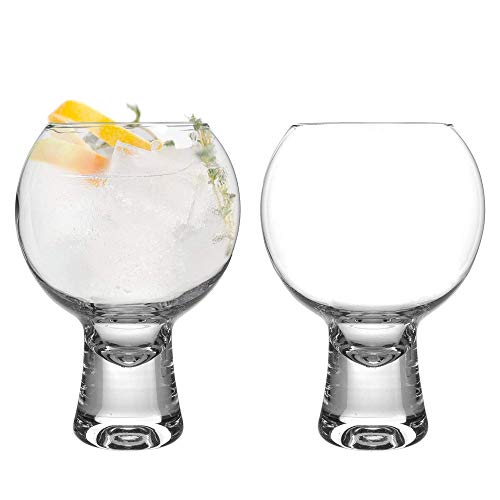 Agrippa | Juego De 6 Copas de Vidrio 340 Ml Vaso de Vidrio Apto para lavaplatos Regalo para hombres | Para Gin, Carajillo Bourbon, Vodka, Tequila, Ron, Coñac, Cóctel, Whisky